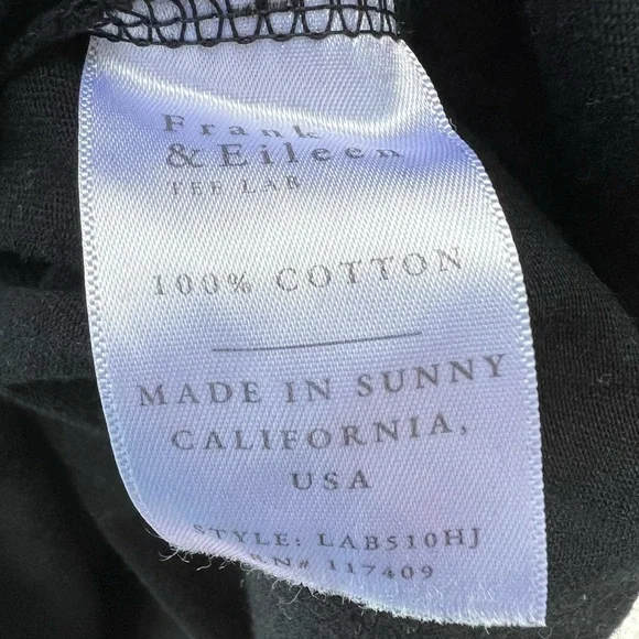 Frank & Eileen Womens large Patrick Popover Henley Heritage Jersey Shirt Navy - Picture 10 of 10